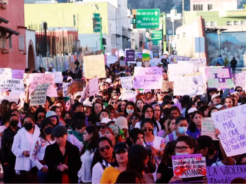Así se vivió la marcha del 8 de marzo en Pachuca.