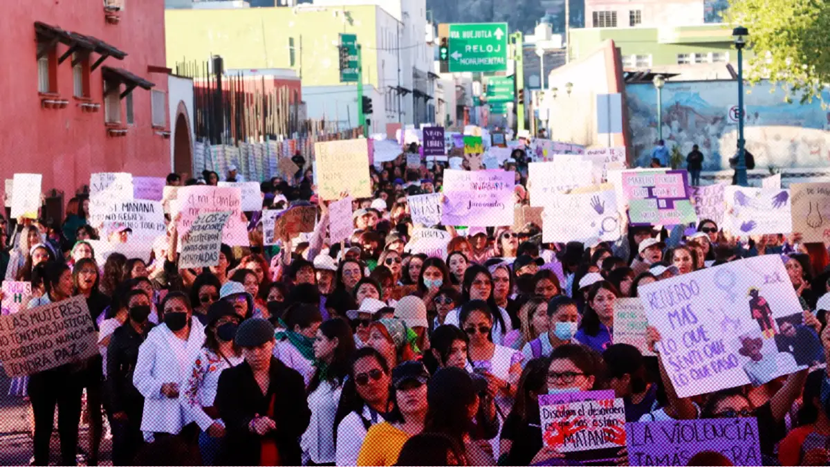 Así se vivió la marcha del 8 de marzo en Pachuca.