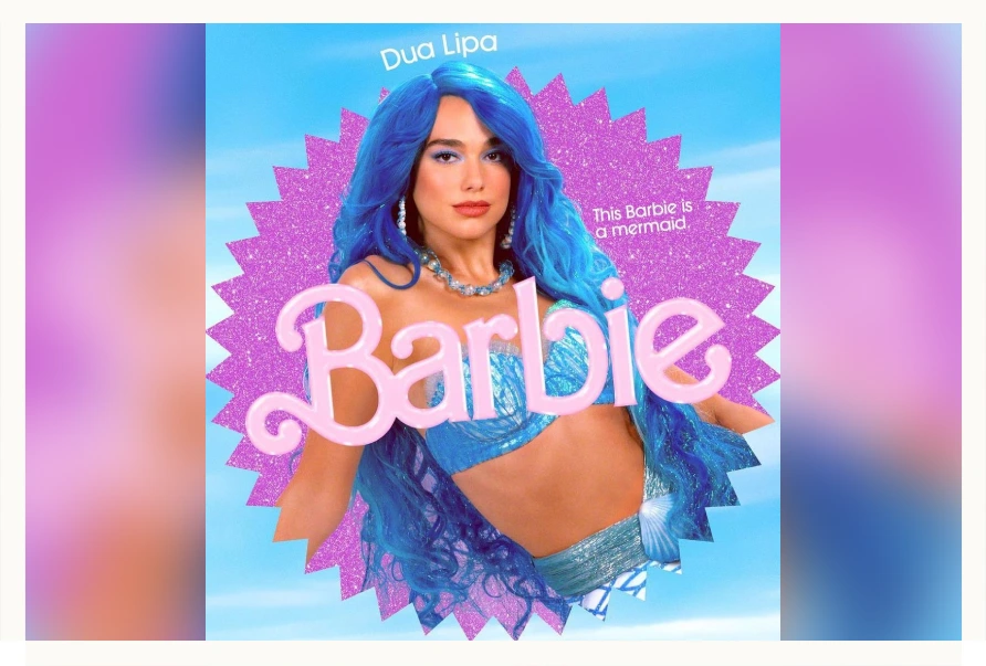 "Barbie" lanza nuevo tráiler y posters de sus personajes; destaca Dua Lipa como Sirena.