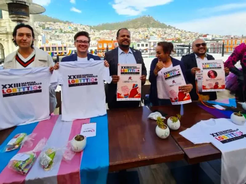 Comité de la marcha del Orgullo LGBTTTIQ+ en Pachuca denuncia actos de discriminación.