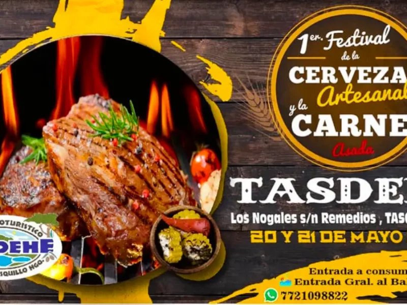 Realizarán Primer Festival de la Cerveza Artesanal y la Carne Asada en Hidalgo.