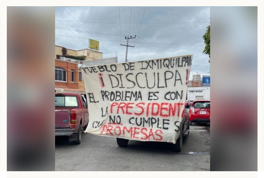 Bloqueos en Hidalgo hoy: cierran calles de Ixmiquilpan y Tulancingo.