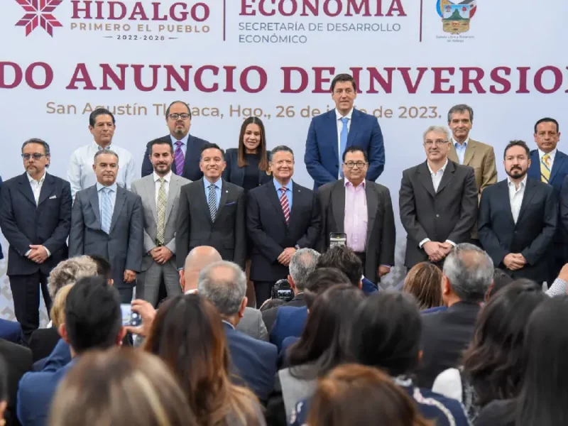 Inversiones en Hidalgo superan los 30 mmdp en 8 meses.