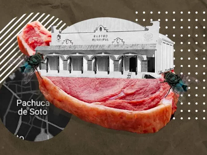 Acusan venta de carne supuestamente contaminada en rastro de Pachuca.