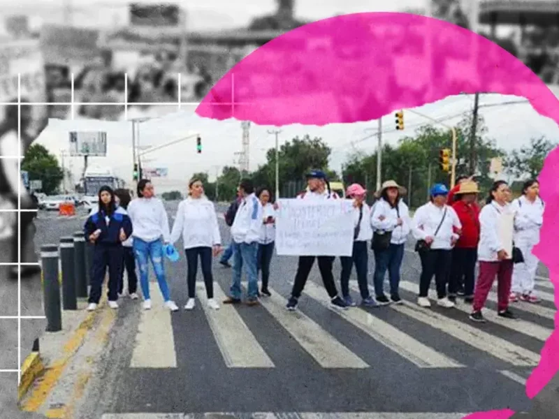 Por falta de pagos, maestros bloquean autopista México-Pachuca.