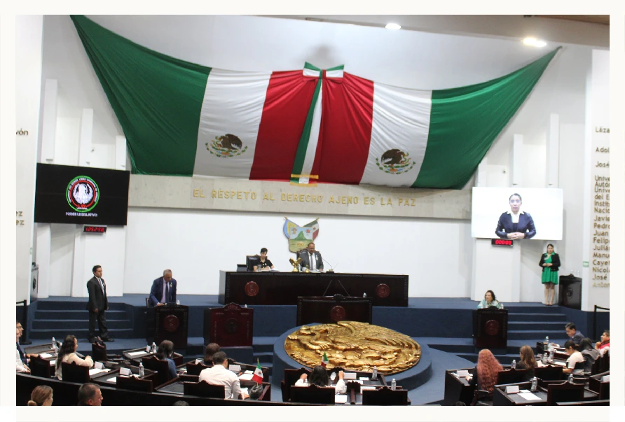 Sesión del Congreso de Hidalgo.