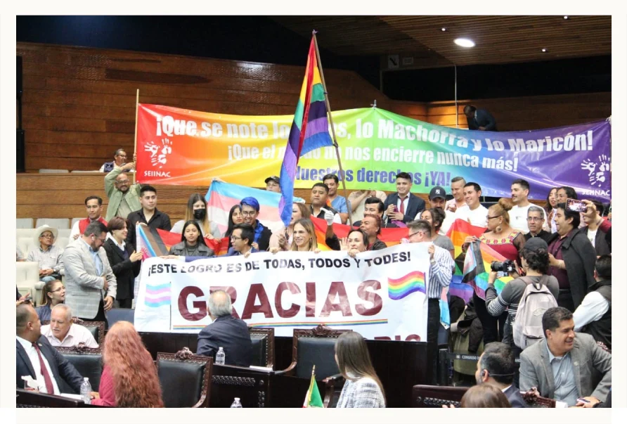 Comunidad LGBTI+ en el Congreso de Hidalgo.