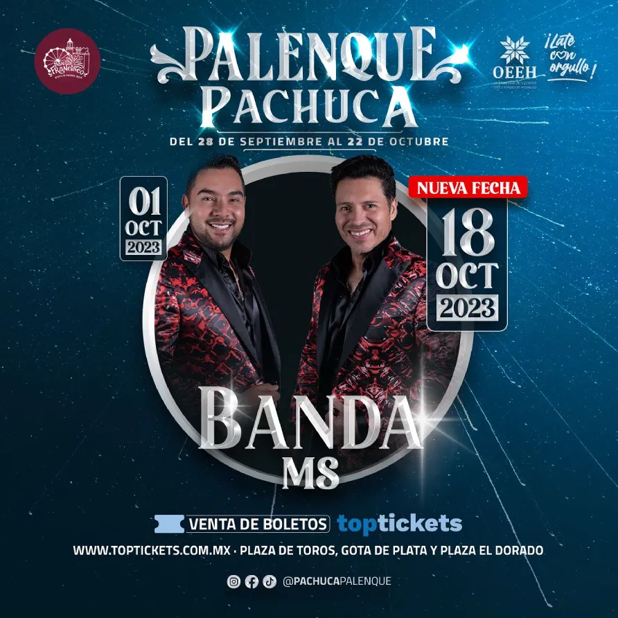 Banda MS tendrá nueva fecha en Palenque de Pachuca; checa cómo queda el cartel.