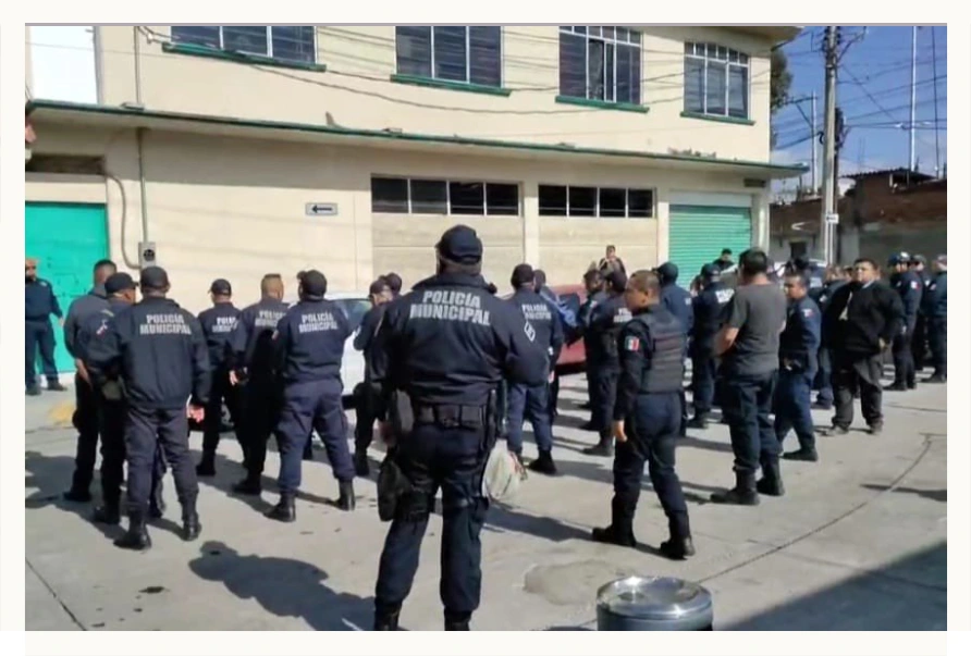 Policía Municipal de Tizayuca hace paro laboral; exigen destitución de titular