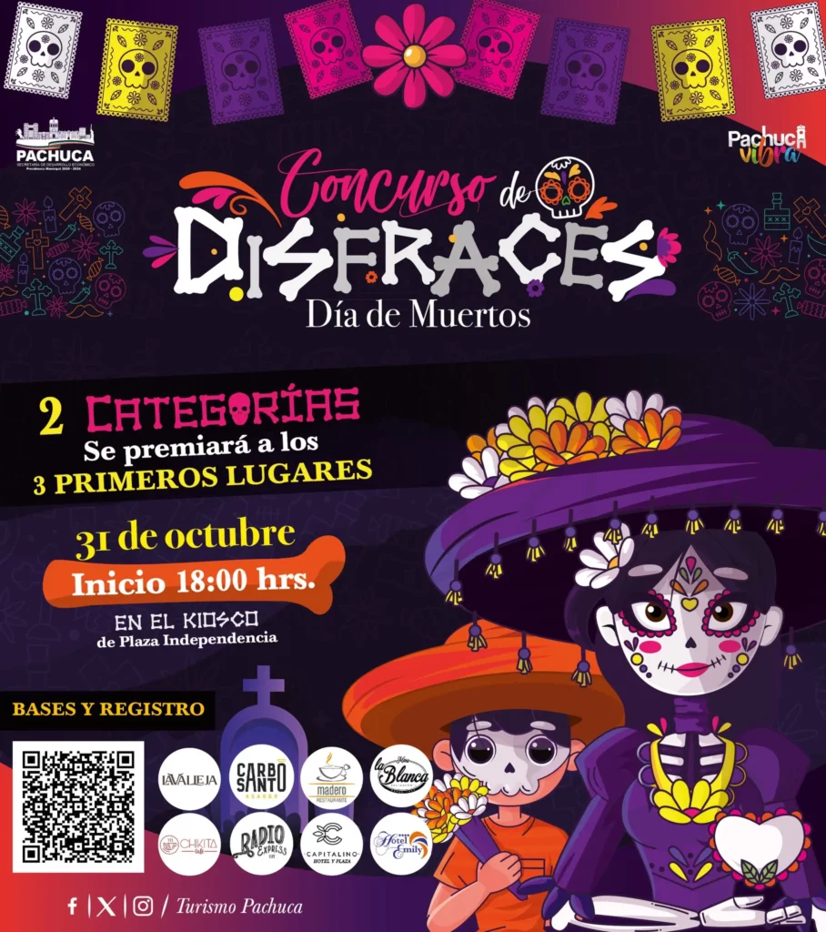 No te pierdas el concurso de disfraces por el Día de Muertos en Pachuca