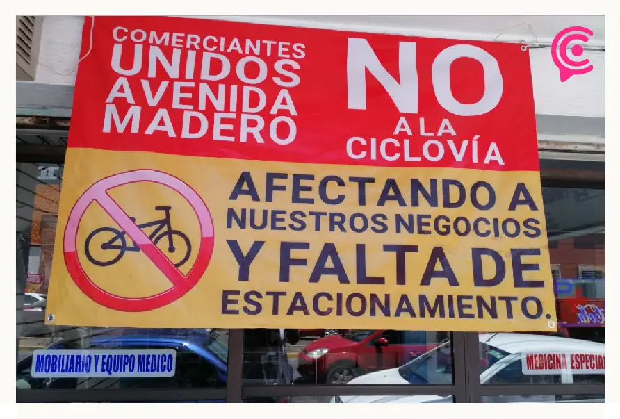 Construcción de ciclovía podría cancelarse en Pachuca; comerciantes reiteran su rechazo a la obra