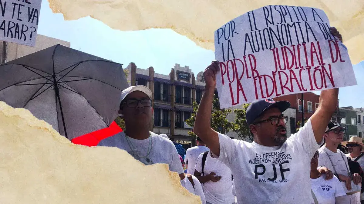 Por segunda vez, realizan protesta los trabajadores del Poder Judicial en Hidalgo.