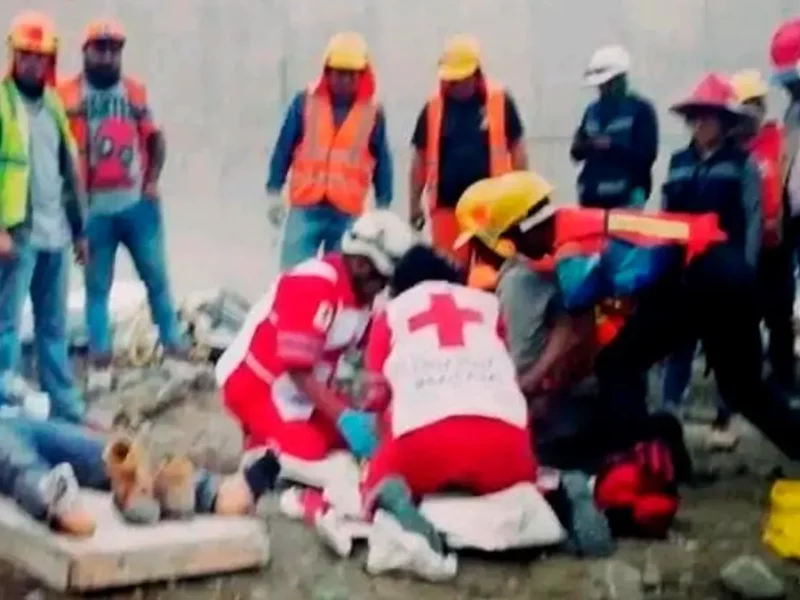 Trabajadores resultan heridos en obras de revestimiento del Río Tula en Hidalgo