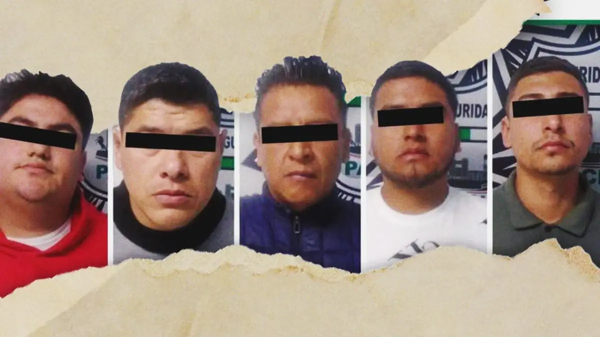 Detienen a cinco presuntos extorsionadores en el mercado Miguel Hidalgo en Pachuca