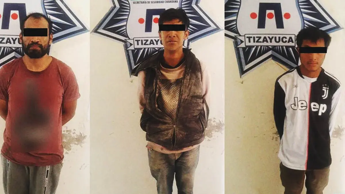 Detienen a tres hombres por robar motocicletas de un corralón en Tizayuca