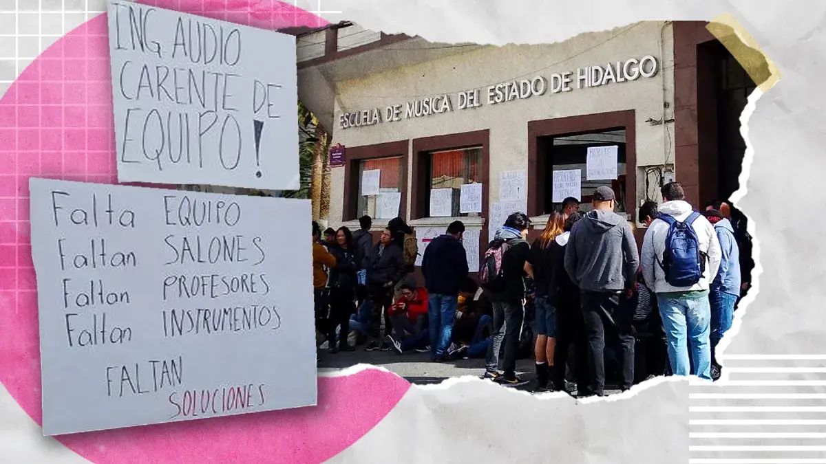 Estudiantes de la Escuela de Música del Estado de Hidalgo realizan nuevo paro