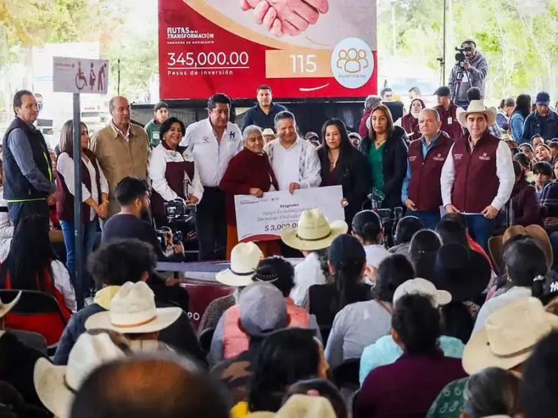 Julio Menchaca en Rutas de la Transformación: anuncia inversión de 41 mdp en Huasca de Ocampo