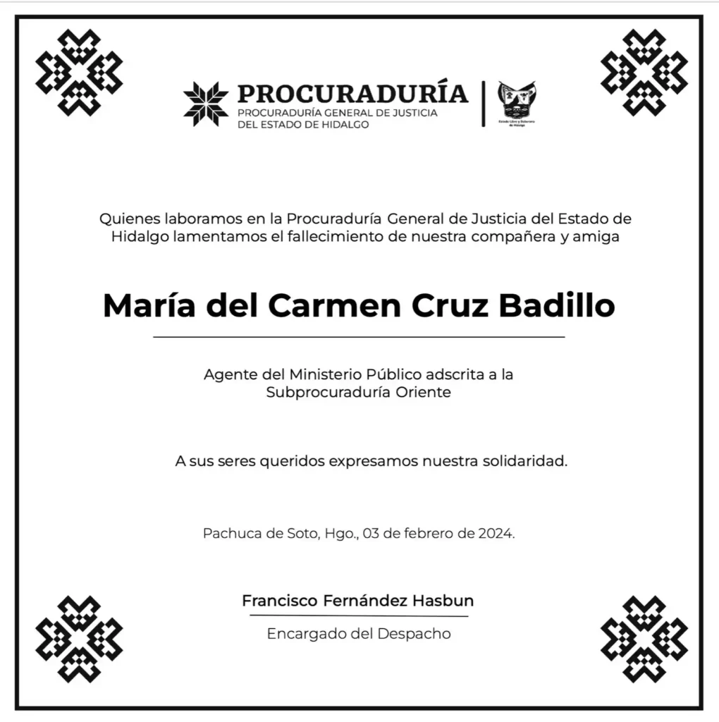 Feminicidio 4: Asesinan a María del Carmen Cruz de un disparo en Zempoala