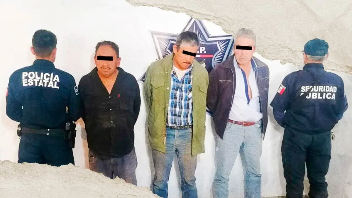Policía Estatal detiene a tres hombres por robar ganado en Apan, Hidalgo.
