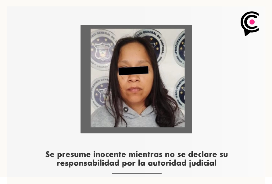 Mujer detenida por narcomenudeo en Ixmiquilpan.