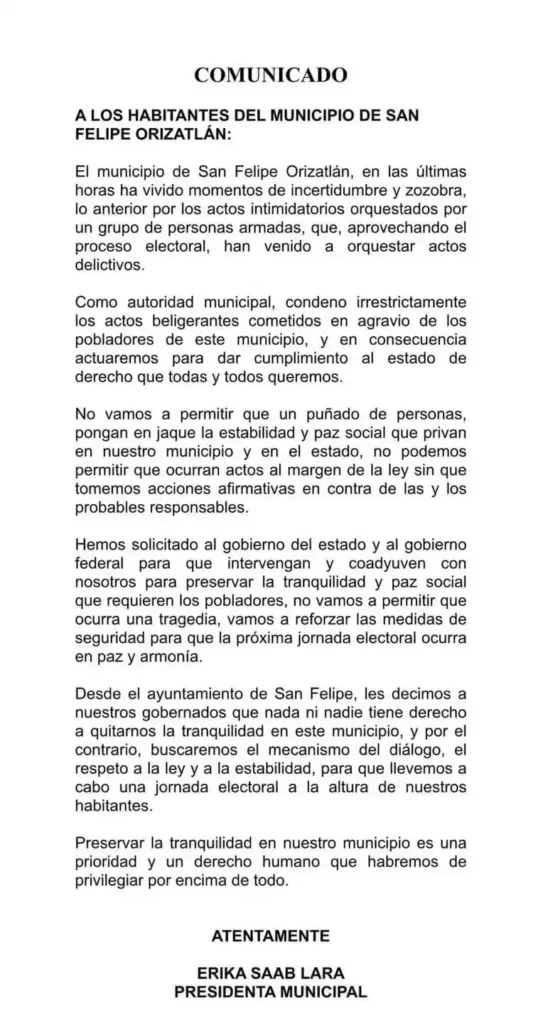 Comando aterroriza a San Felipe Orizatlán para “beneficiar” a candidato de Morena