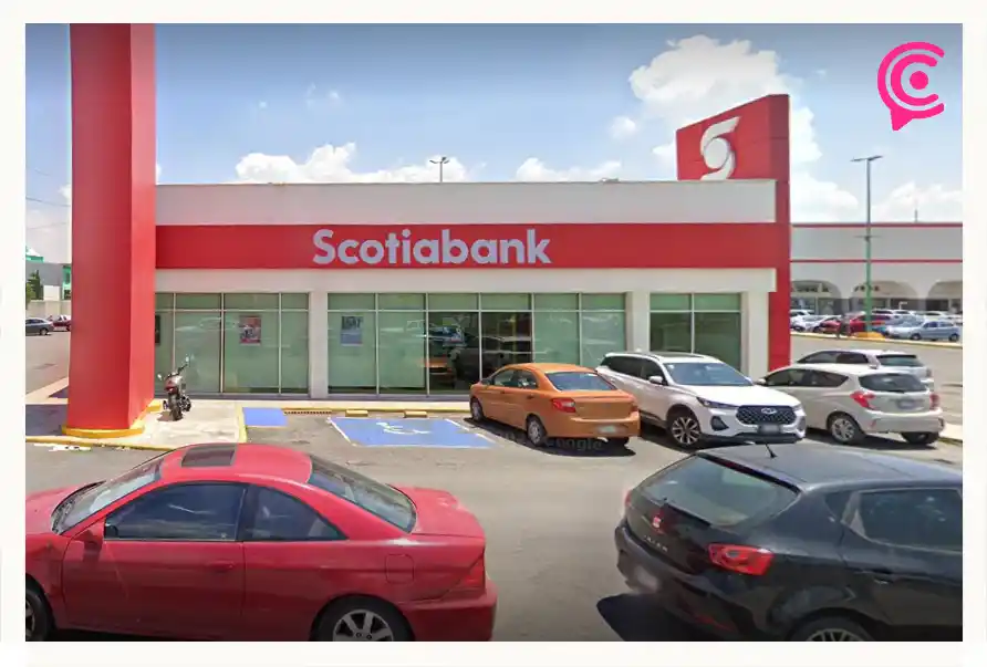 Asaltan a cuentahabiente afuera de un banco Scotiabank, en Pachuca