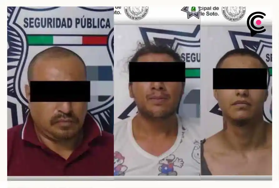 Detienen a tres sujetos armados a bordo de un taxi en Pachuca