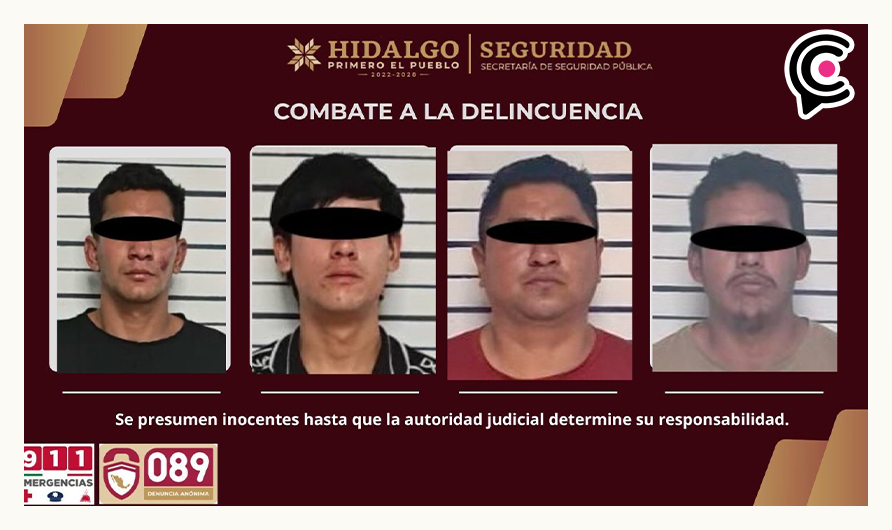 Hay diez detenidos por robo a transporte de carga y motocicletas en Hidalgo