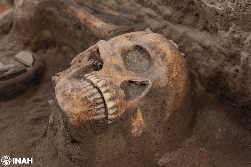 Descubren altar y ofrendas con restos óseos afuera de Zona Arqueológica de Tula